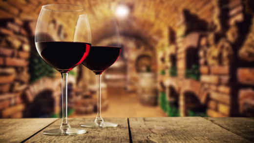 wine cellar wine glasses