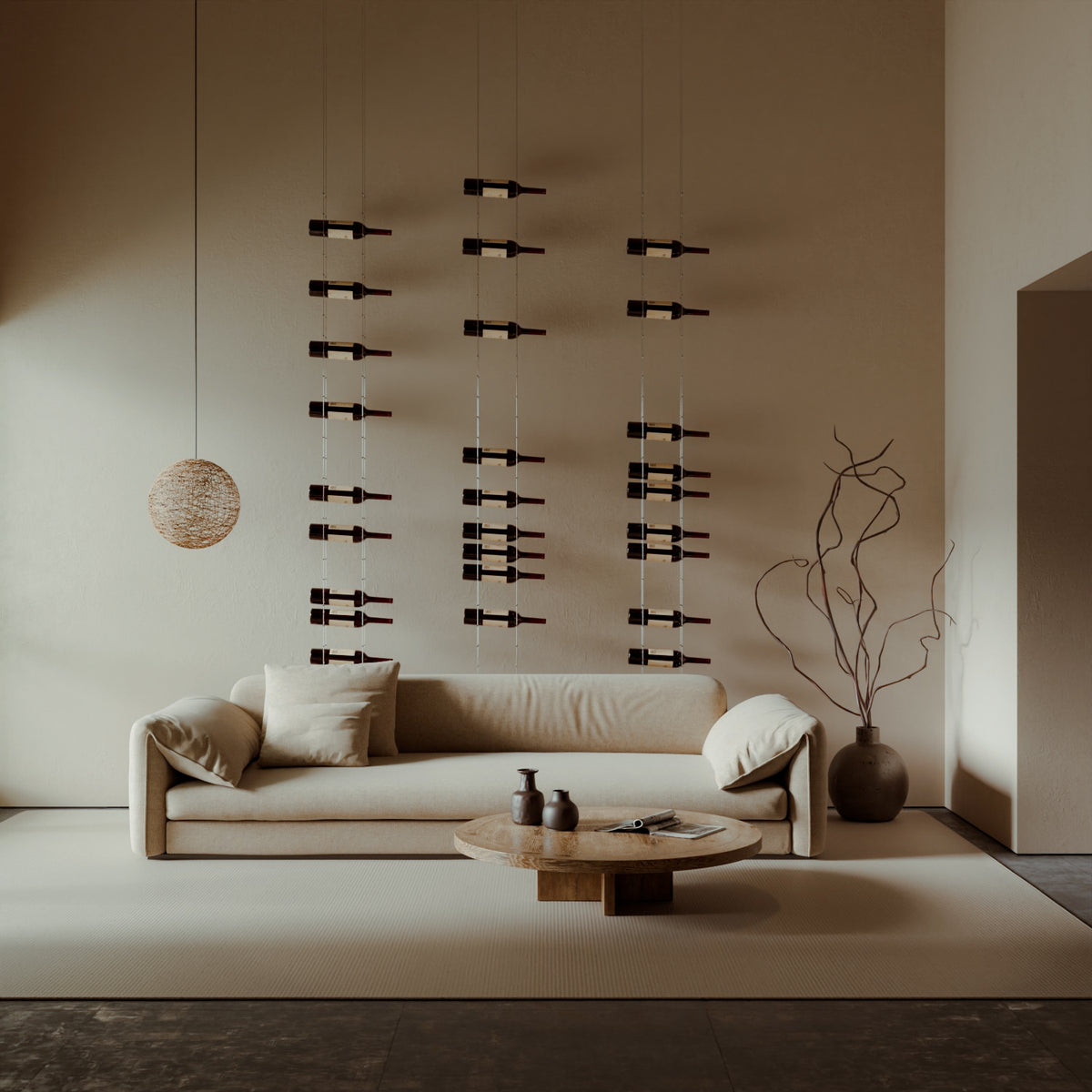 Architectural Cable Wine Rack System