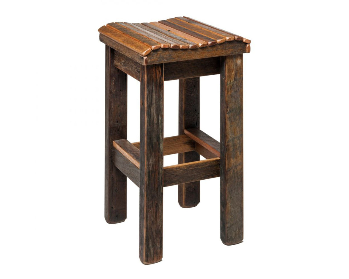 Wooden Bar Stool - Curved Top