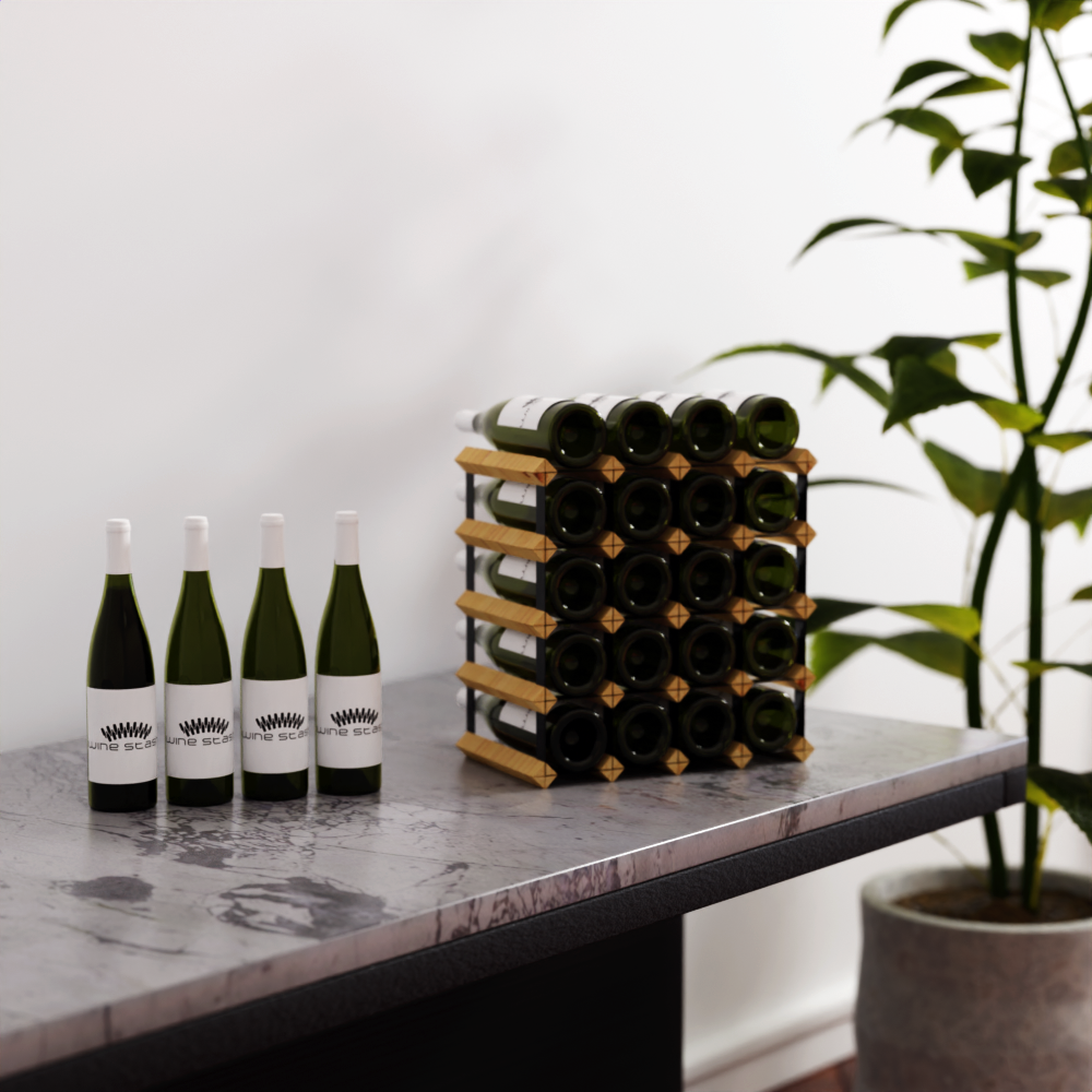 20 Bottle Timber Wine Rack - Wine Stash USA