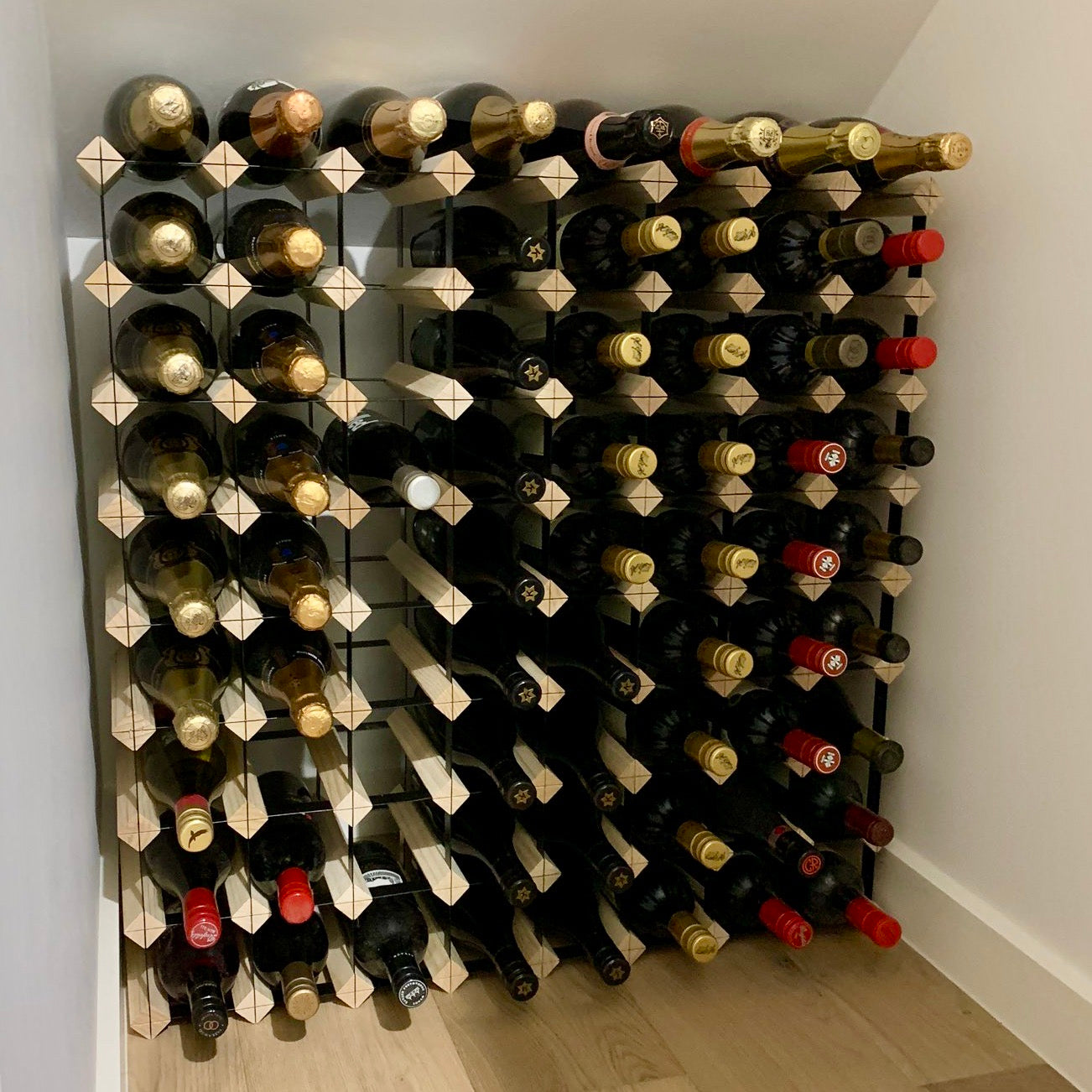 72 Bottle Wood Modular Wine Rack