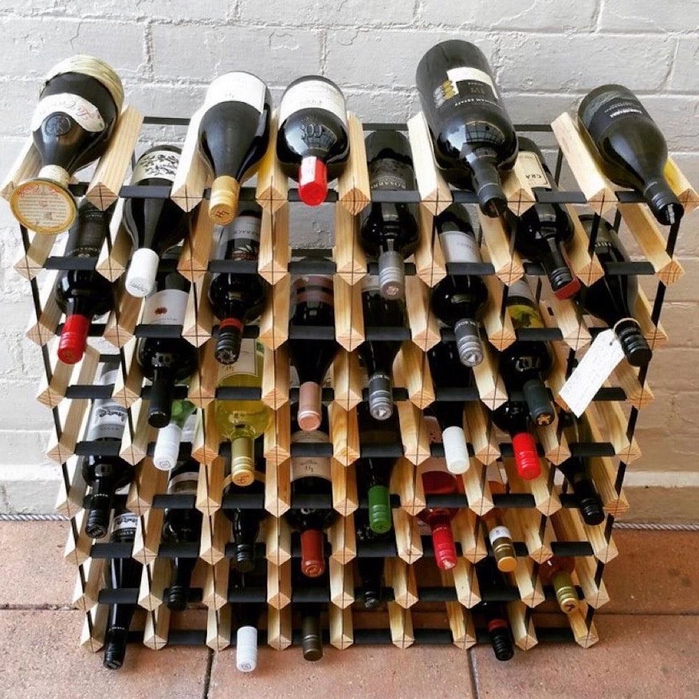 72 Bottle Wine Rack - Natural Finish