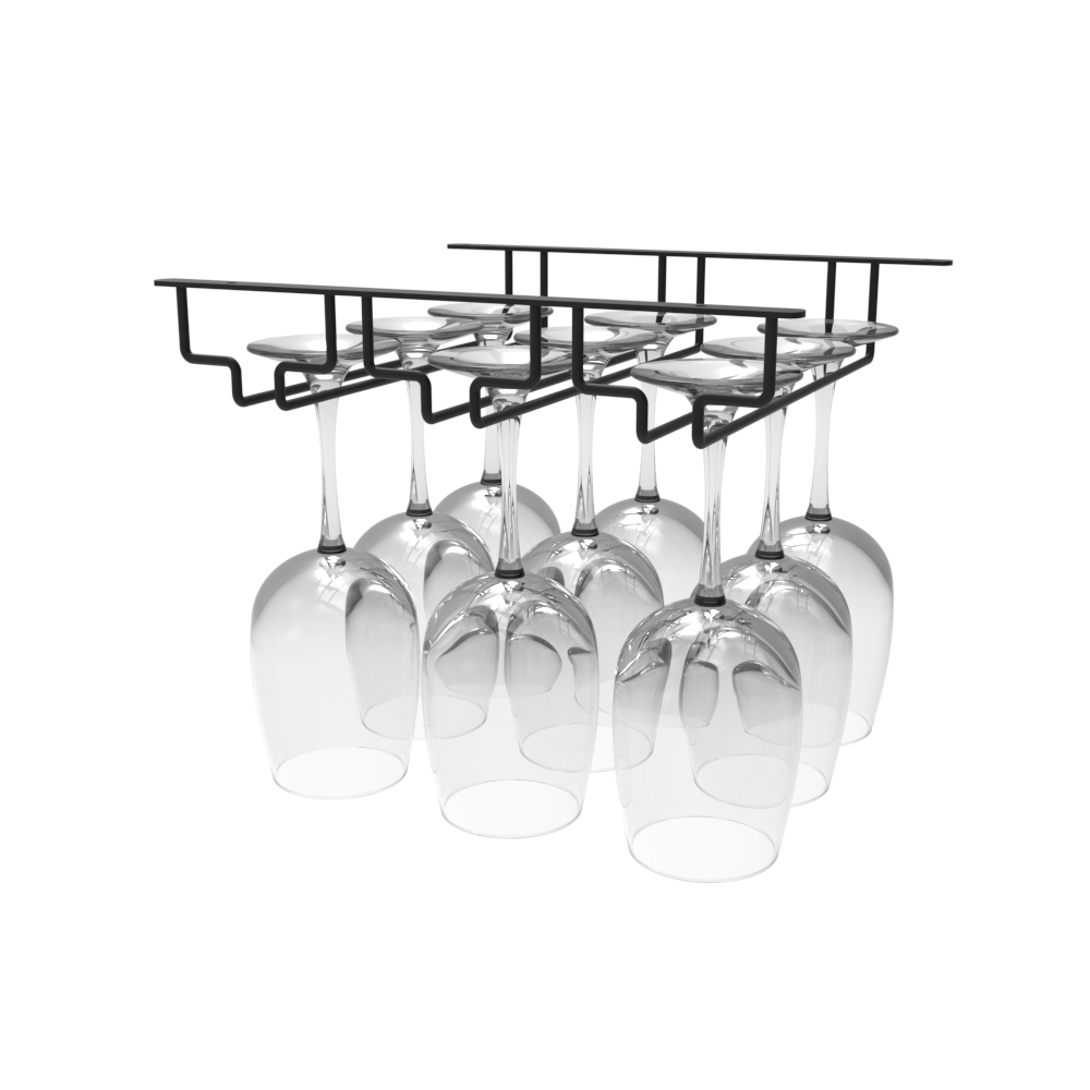 Triple Row Glass Hanger - Wine Stash USA