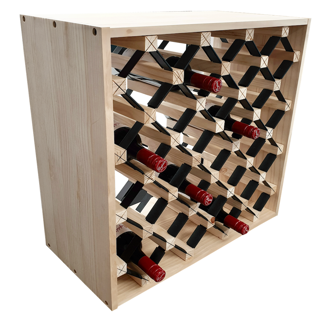 25 Bottle Display Wine Cube with Wine Rack